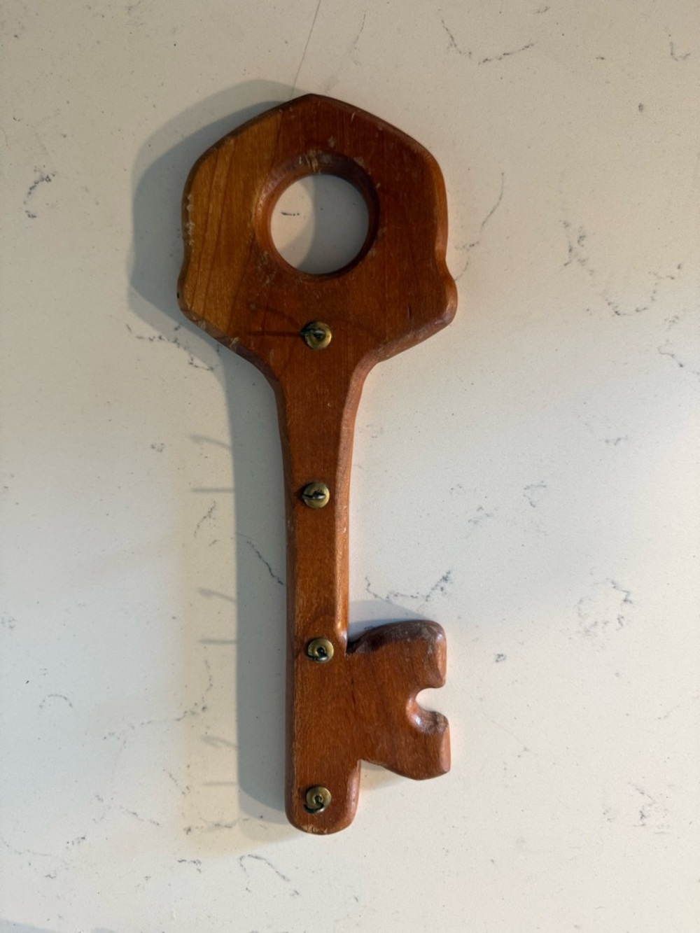 Wooden Decorative Key Wall Hook - Brown